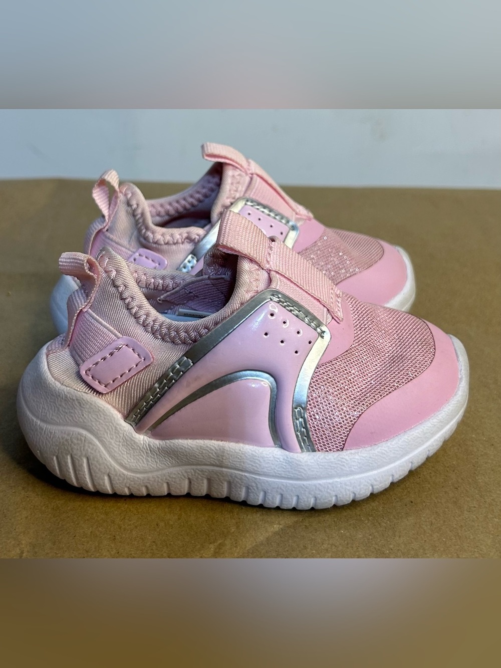 Athletic Works Pink Slip On Sneakers Baby Size 4